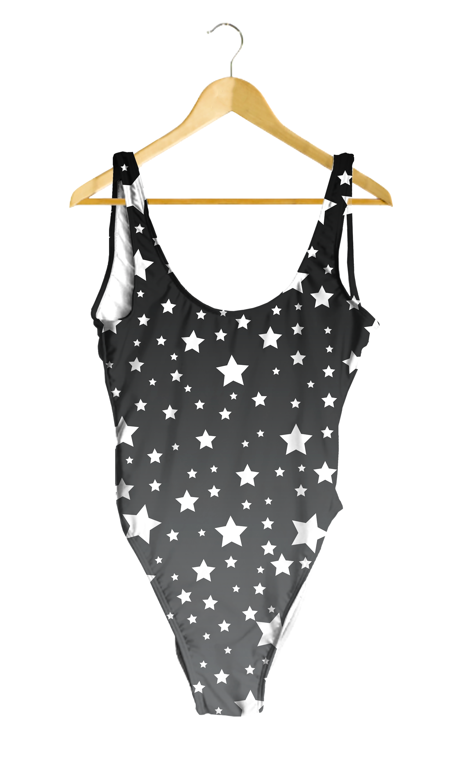White Stars Gray Ombre One-Piece