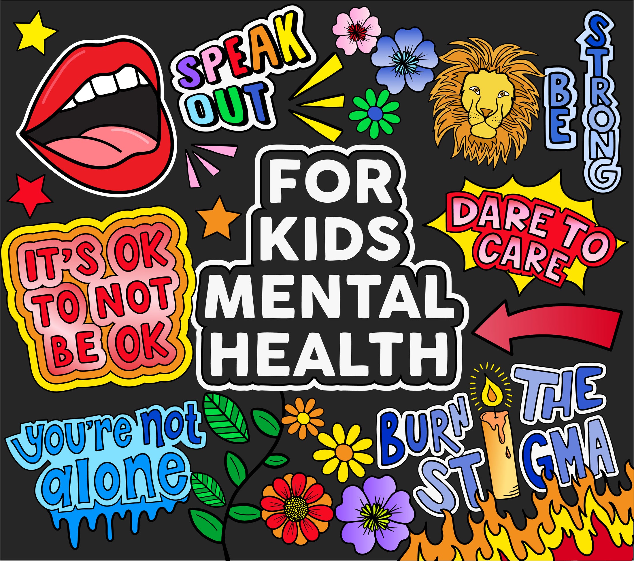 For Kids Mental Health Coloring Sheet