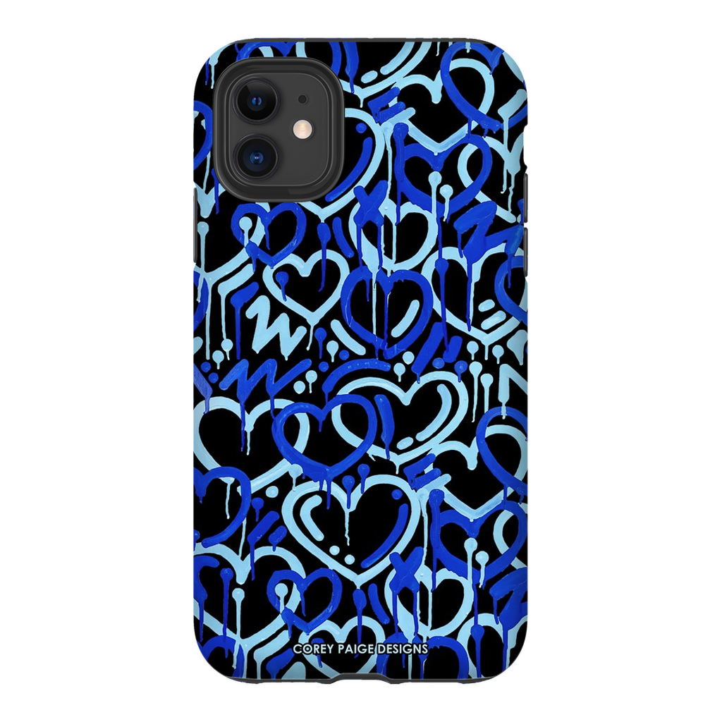 Blue Electric Love iPhone Case