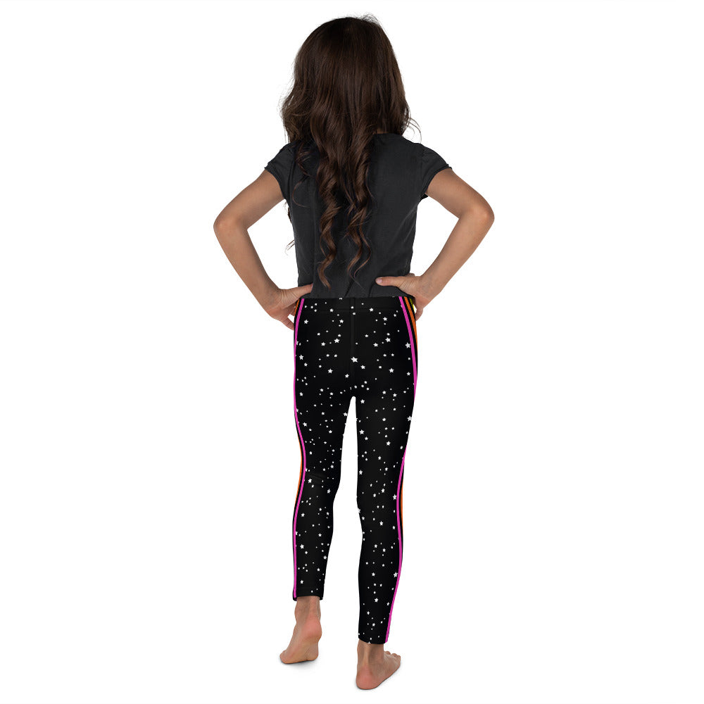 Rainbow Side Stripe Mini Stars Kid's Leggings