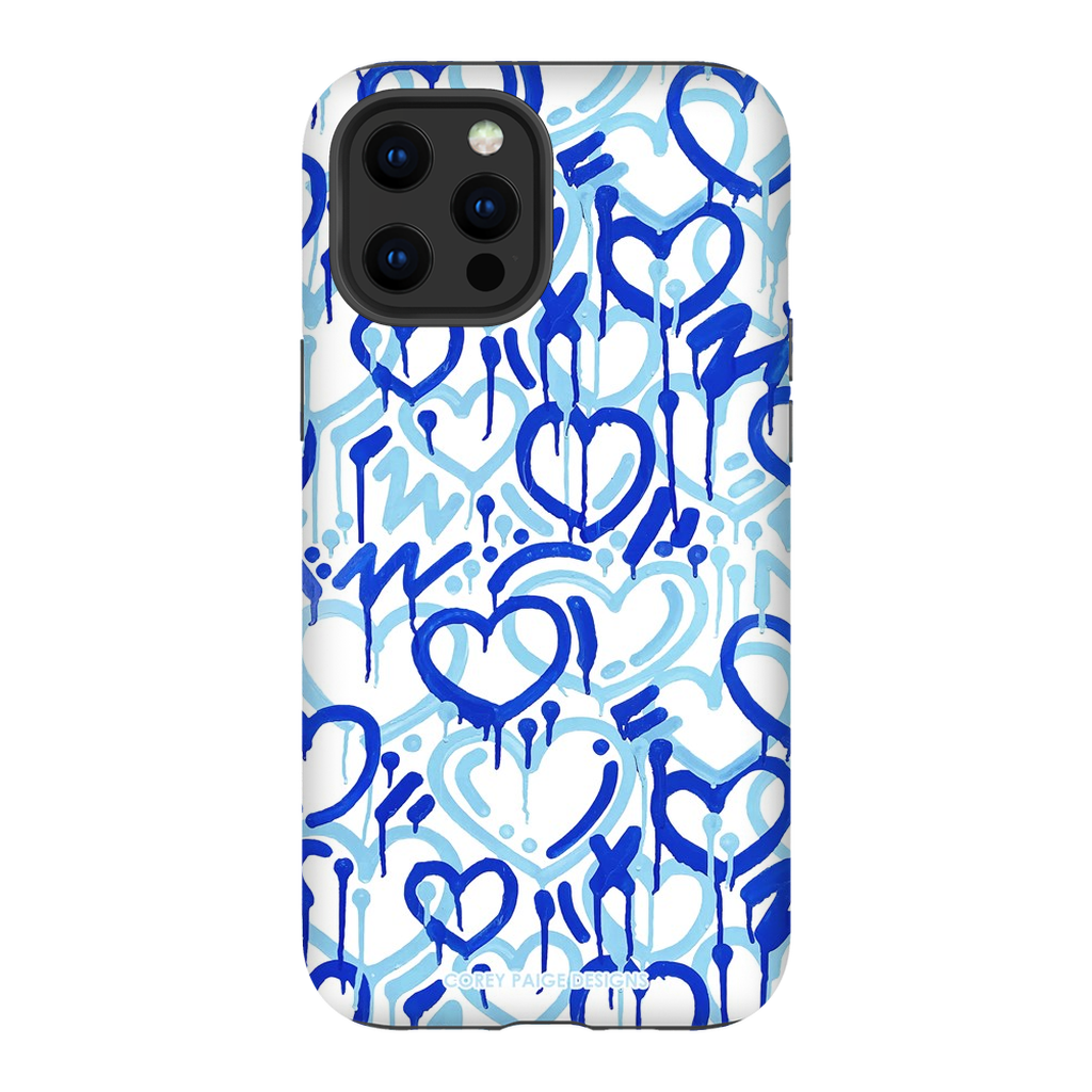 Blue Electric Love iPhone Case