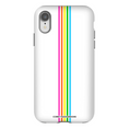 Load image into Gallery viewer, Rainbow Stripe White iPhone Case