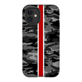 Load image into Gallery viewer, Gray Camo Red Stripe Phone Case