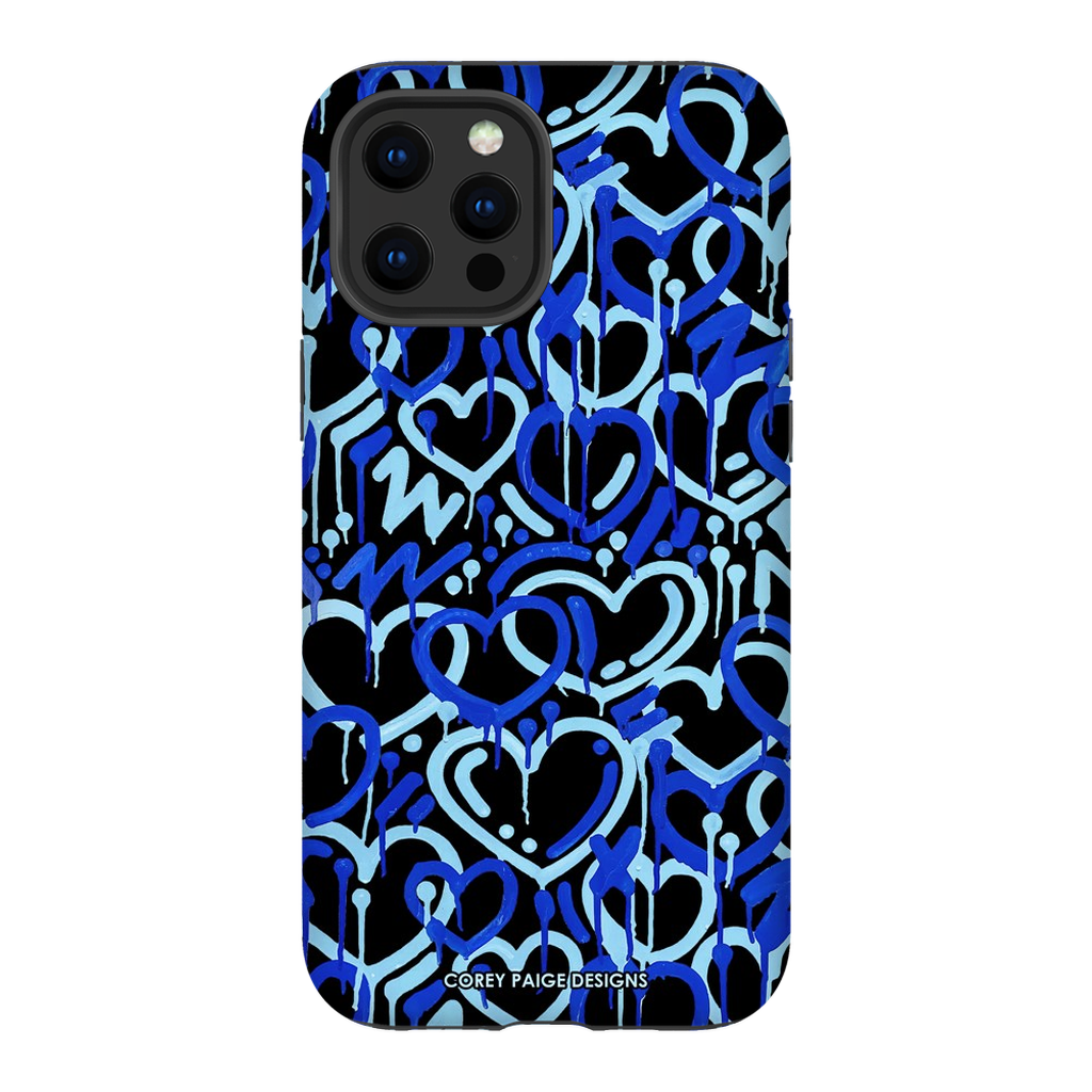 Blue Electric Love iPhone Case