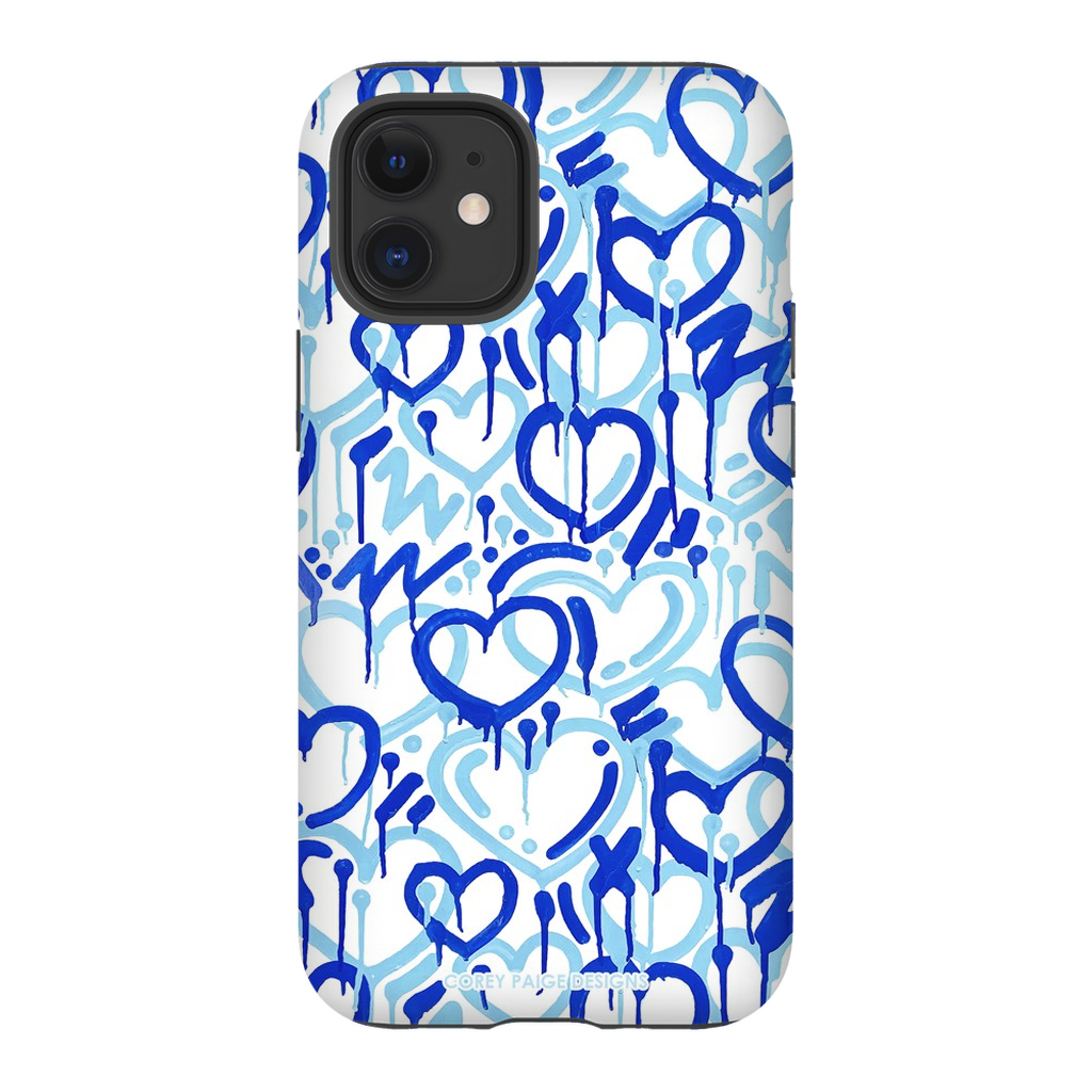 Blue Electric Love iPhone Case