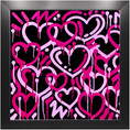 Load image into Gallery viewer, Pink & Black Electric Love Framed Print