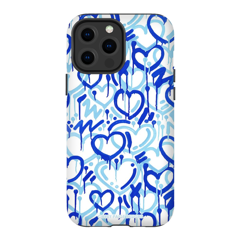 Blue Electric Love iPhone Case