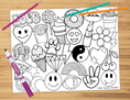 Load image into Gallery viewer, Emoji Coloring Sheet