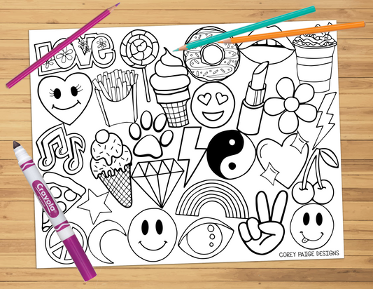 Emoji Coloring Sheet