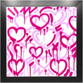 Load image into Gallery viewer, Pink & White Electric Love Framed Print