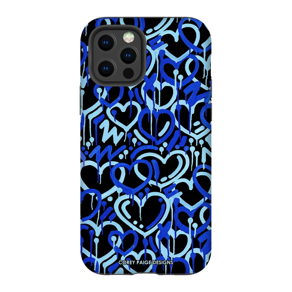Blue Electric Love iPhone Case