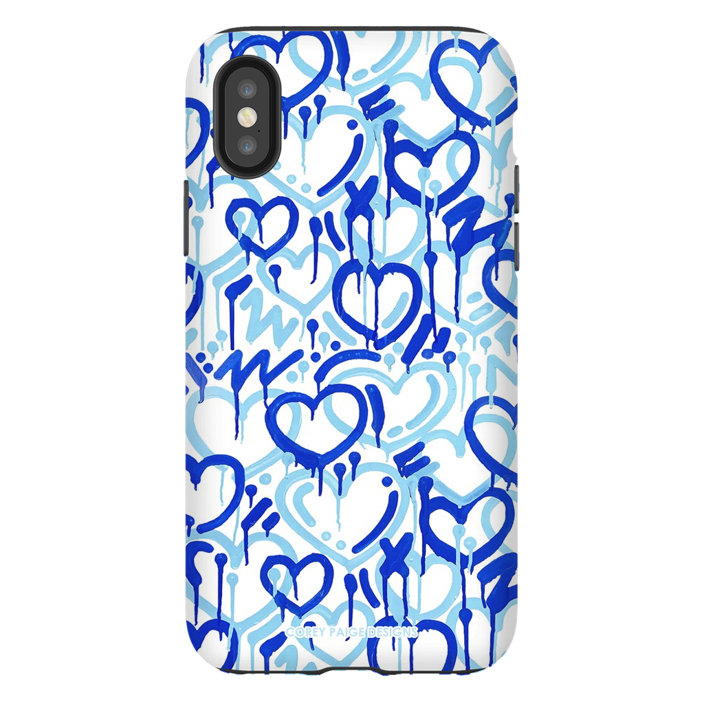 Blue Electric Love iPhone Case