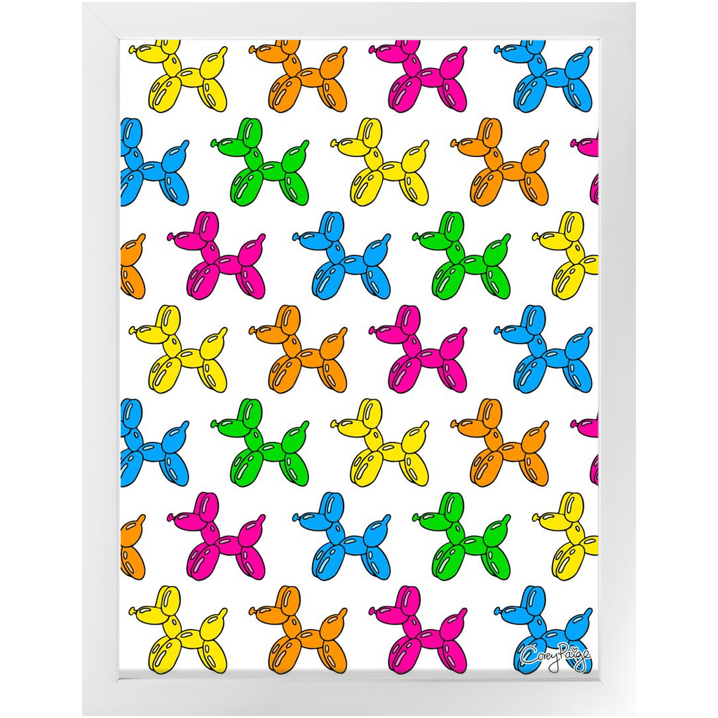Rainbow Balloon Dog Framed Print
