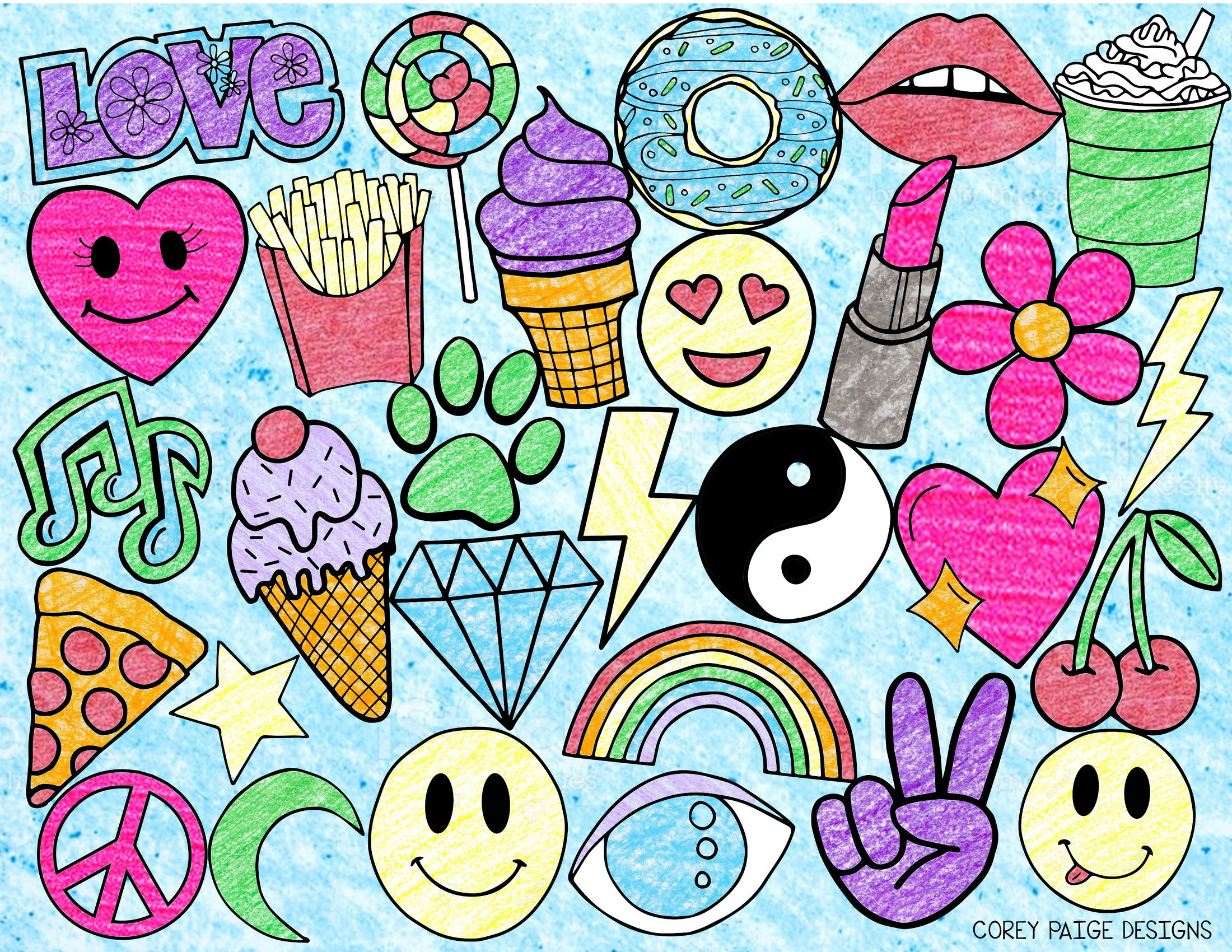 Emoji Coloring Sheet