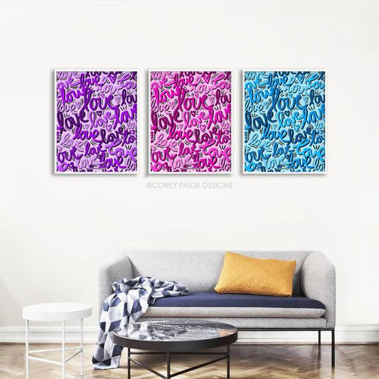 Graffiti Love Framed Print