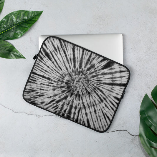 Black & White Tie Dye Laptop Sleeve