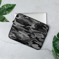 Load image into Gallery viewer, Gray & Black Camo Laptop Sleeve