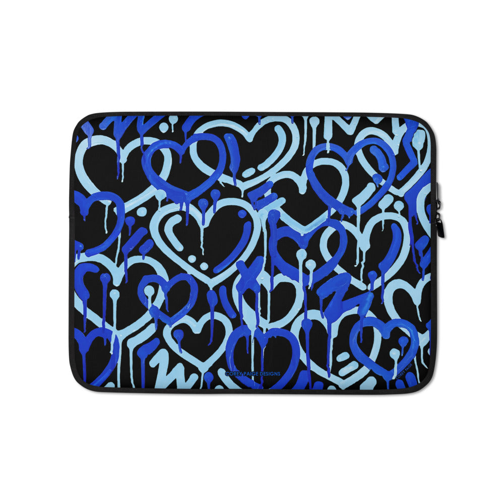 Blue Electric Love Laptop Sleeve