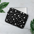 Load image into Gallery viewer, White Stars Black Laptop Sleeve