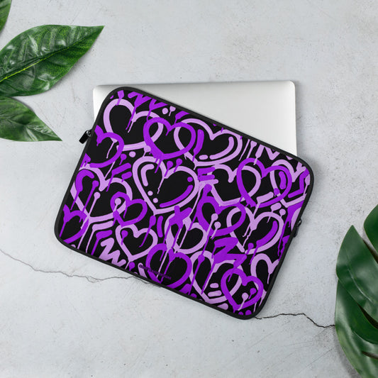 Purple Electric Love Laptop Sleeve