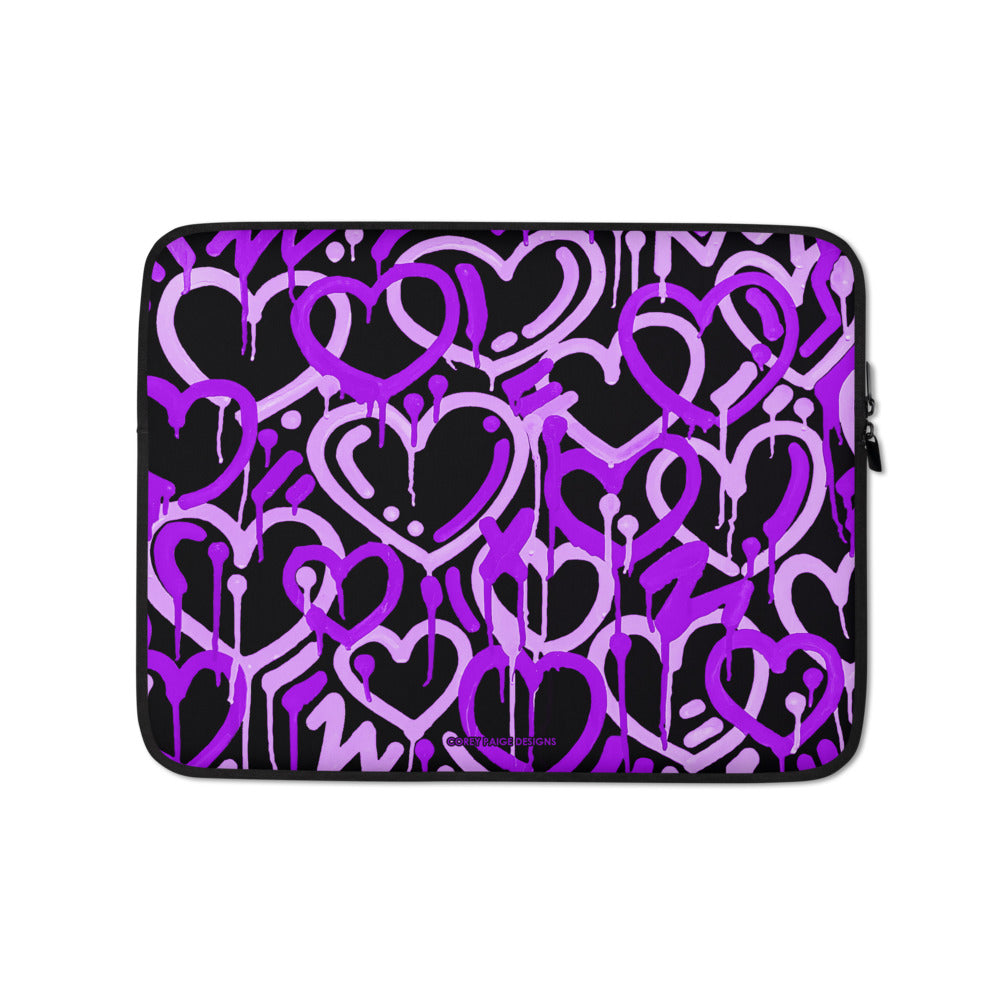 Purple Electric Love Laptop Sleeve