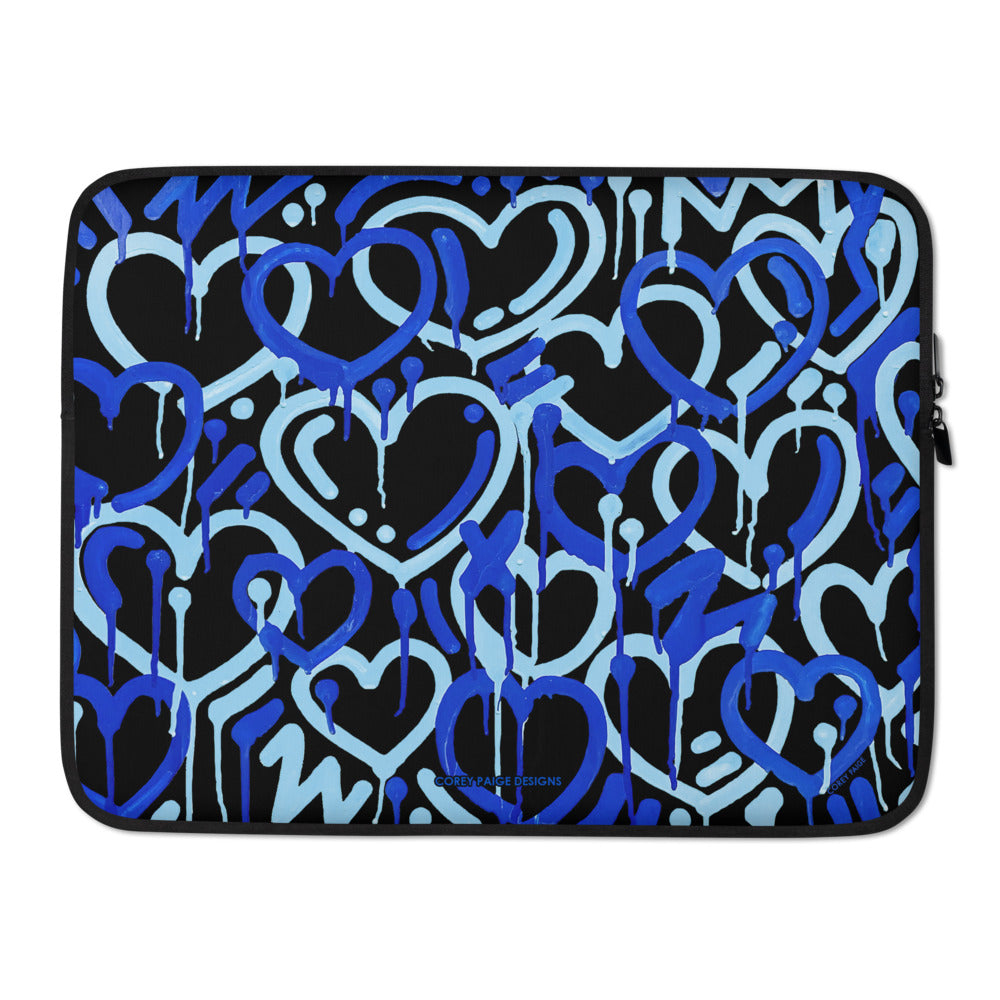Blue Electric Love Laptop Sleeve