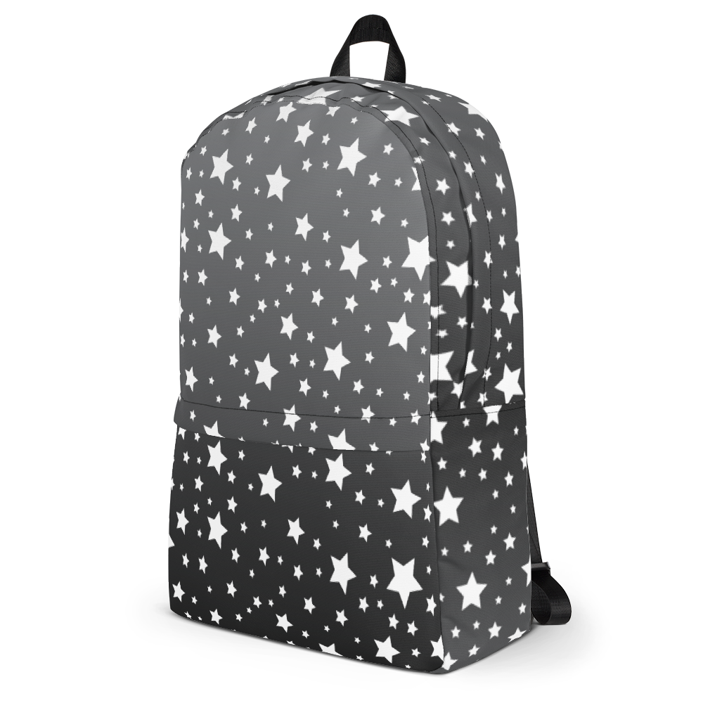 White Stars Gray Ombre Backpack