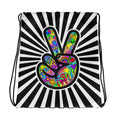 Load image into Gallery viewer, Peace Out Drawstring bag
