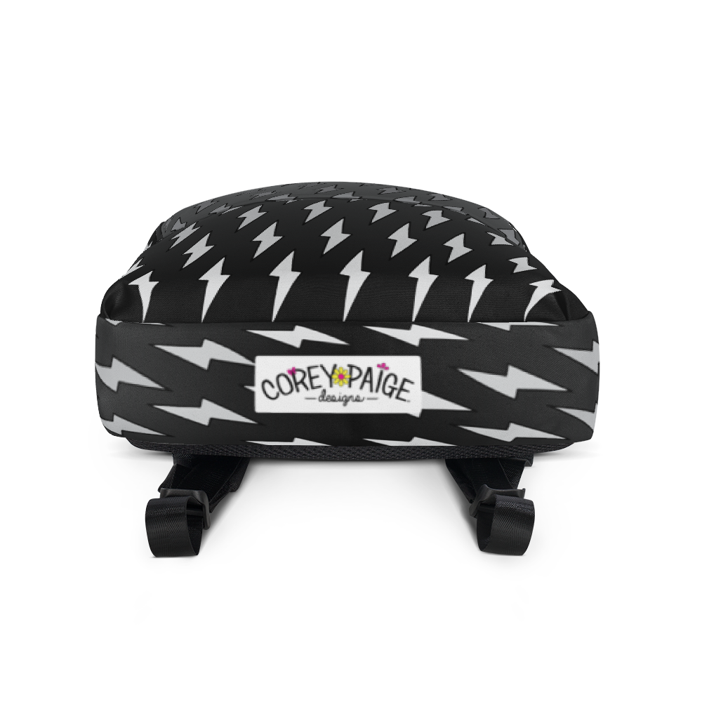 Gray Ombre Lightning Bolts Backpack