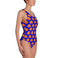 Load image into Gallery viewer, Orange Lips on Blue One-Piece