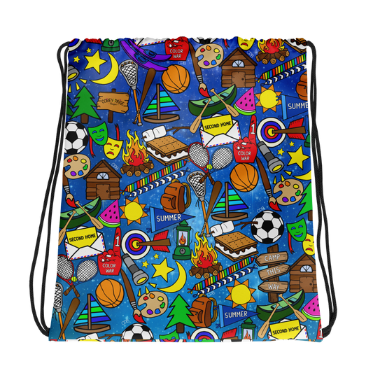Galaxy Camp Drawstring Bag
