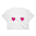 Load image into Gallery viewer, Double Sparkle Heart Cropped T-Shirt