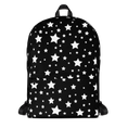 Load image into Gallery viewer, White Stars on Black Backpack