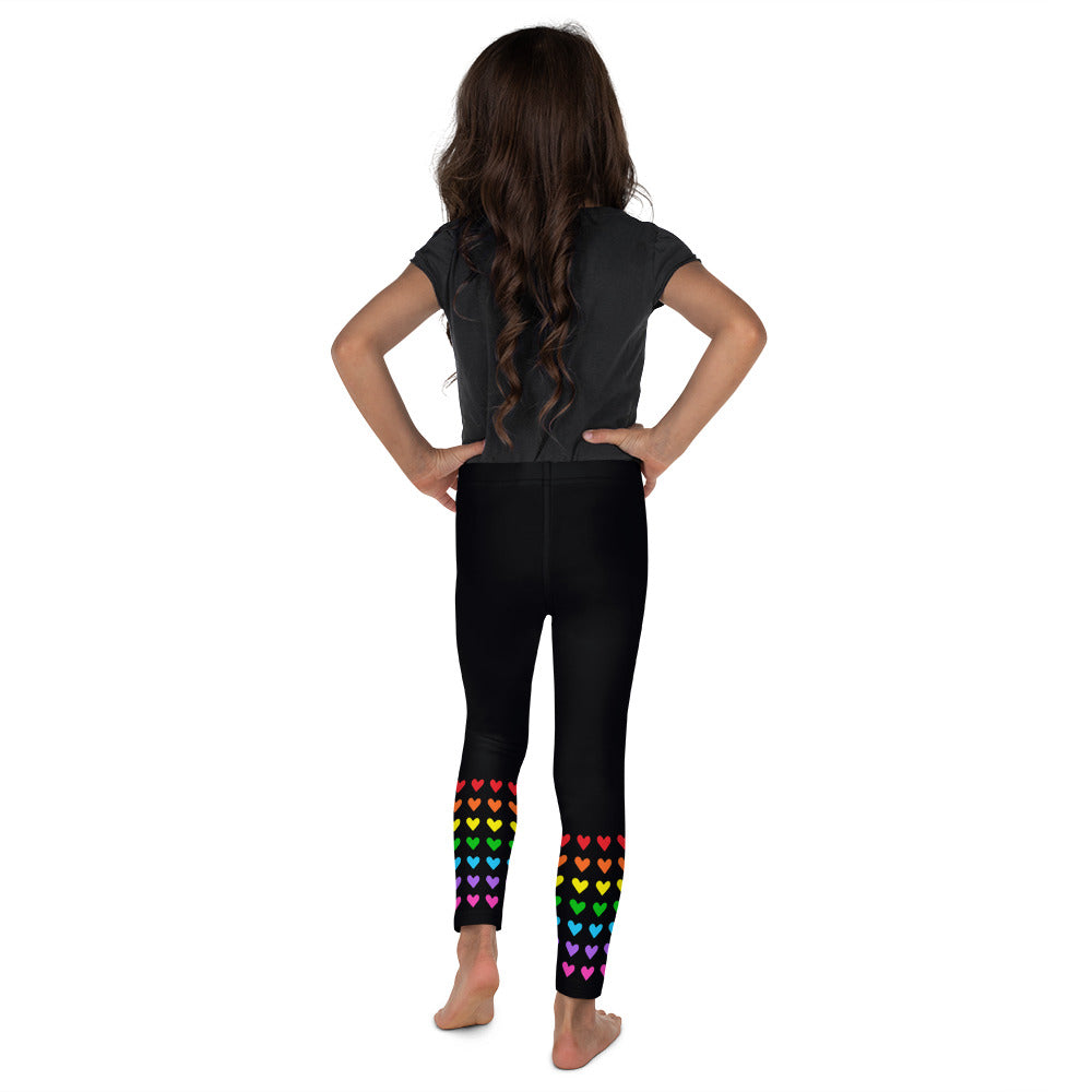 Rainbow Ankle Hearts Kid's Leggings