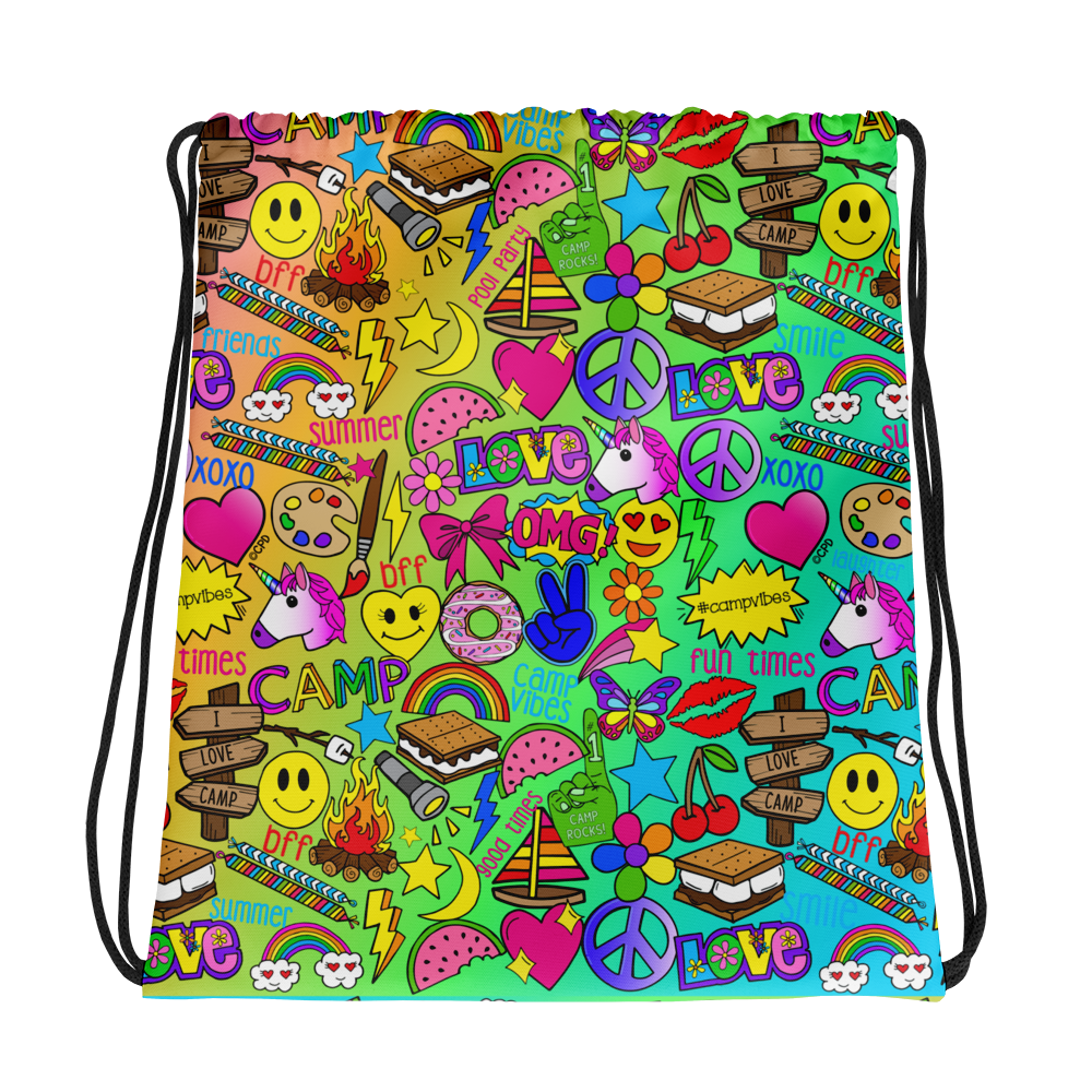 Camp Times Drawstring Bag