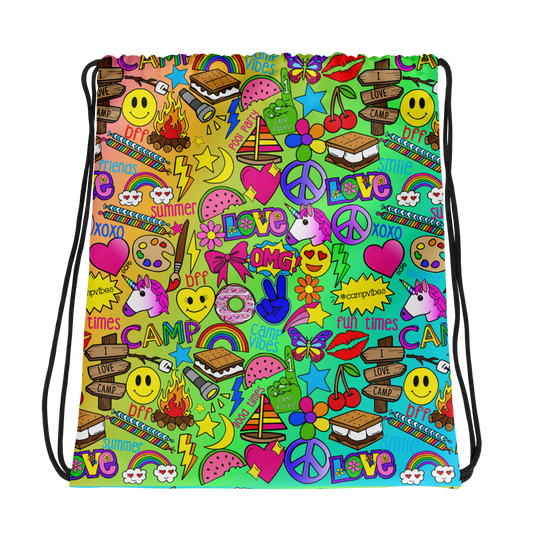 Camp Times Drawstring Bag