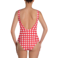 Load image into Gallery viewer, Red Gingham One-Piece