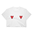 Load image into Gallery viewer, Red Hearts Cropped T-Shirt
