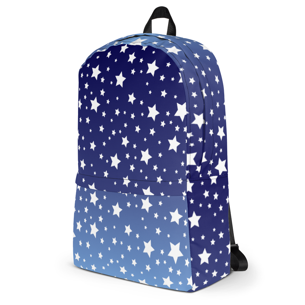 White Stars Blue Ombre Backpack