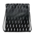 Load image into Gallery viewer, Gray Ombre Lightning Bolts Drawstring bag
