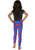 Load image into Gallery viewer, Red Lips on Blue Kid's Leggings