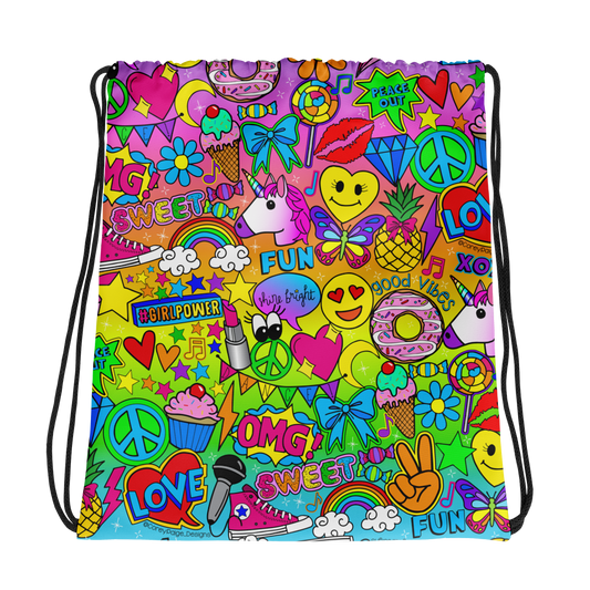 Glamour & Glitter Drawstring Bag