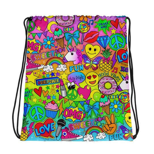 Glamour & Glitter Drawstring Bag