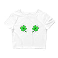 Load image into Gallery viewer, Double Shamrock Women’s Cropped Tee