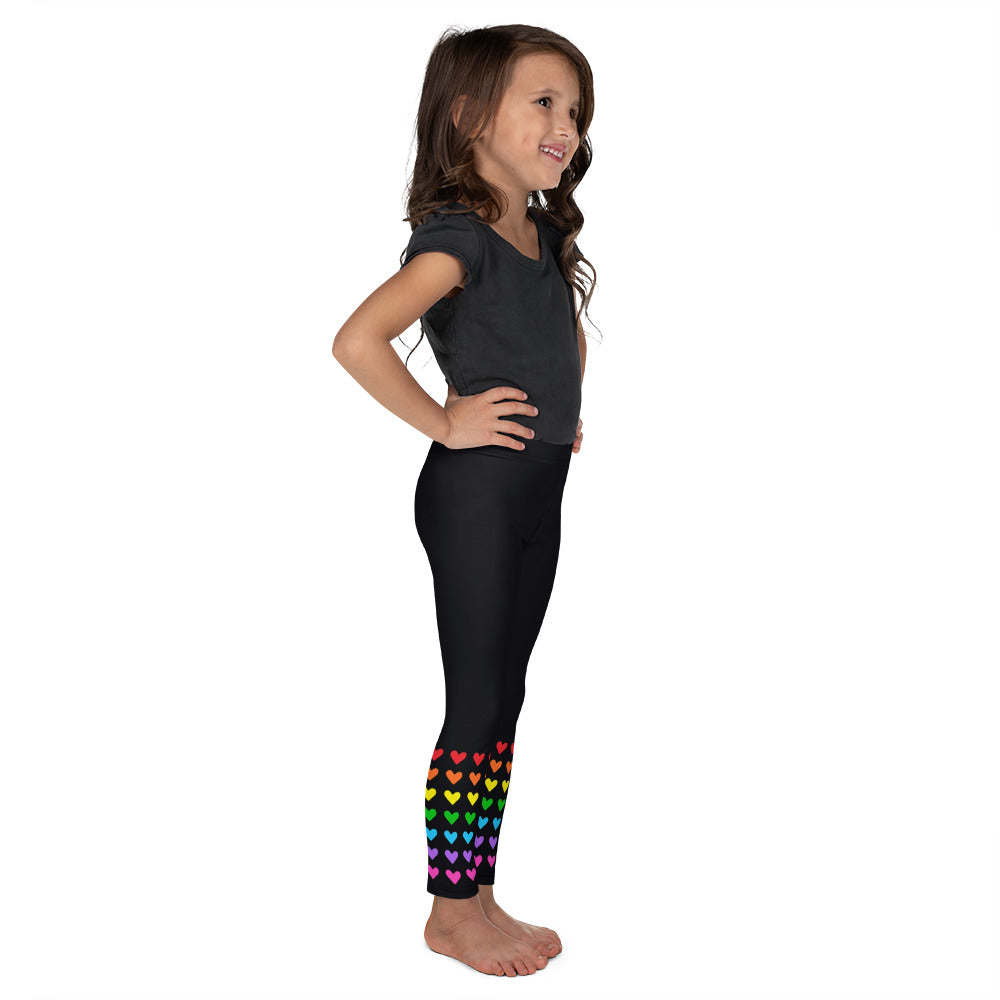 Rainbow Ankle Hearts Kid's Leggings
