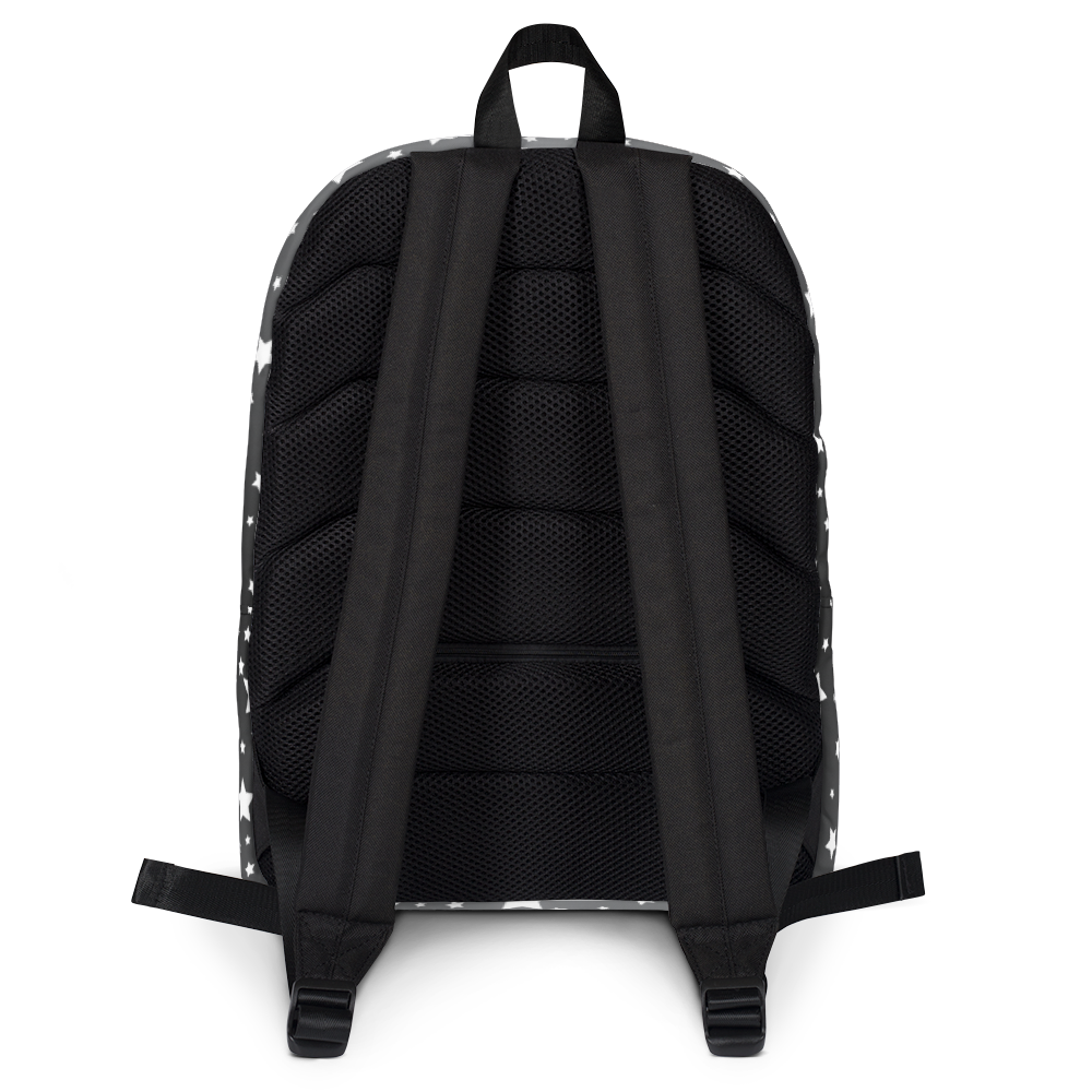 White Stars Gray Ombre Backpack