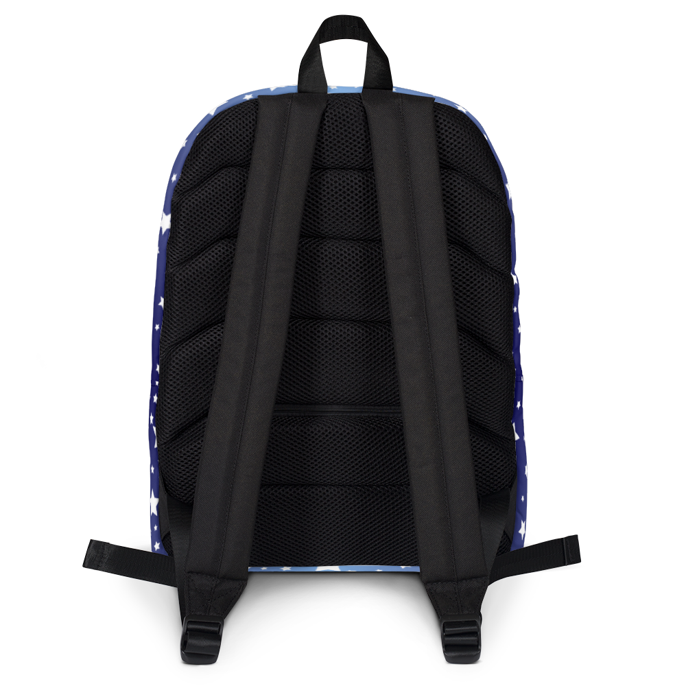 White Stars Blue Ombre Backpack