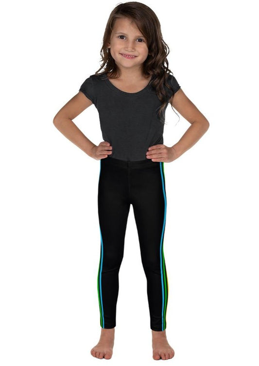 Rainbow Side Striped Kid's Leggings