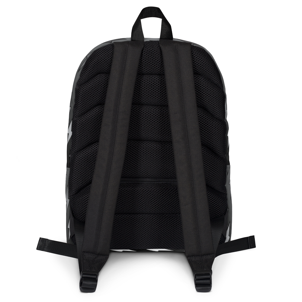 Gray Ombre Lightning Bolts Backpack