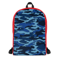 Load image into Gallery viewer, Navy Camo with Red Backpack